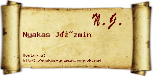 Nyakas Jázmin névjegykártya